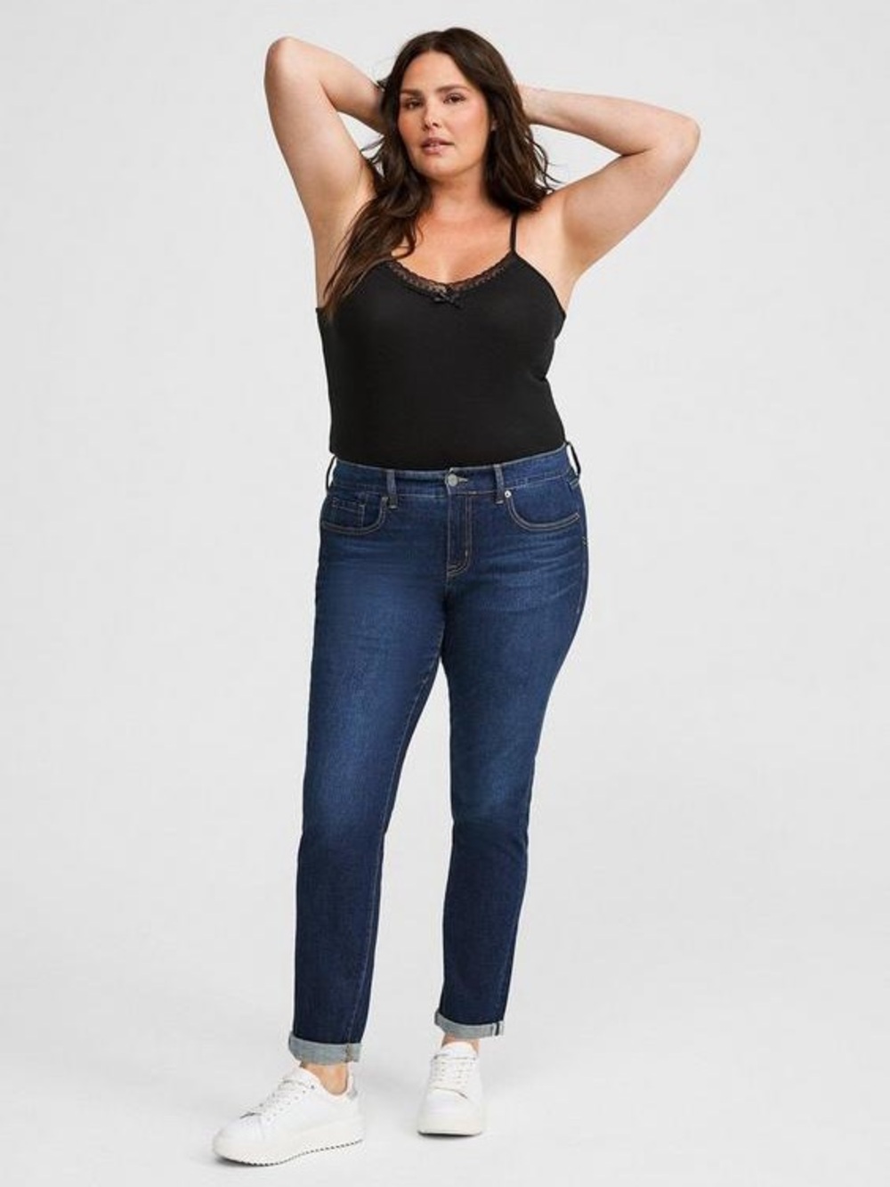 Torrid Perfect Boyfriend Mid-Rise Dark Wash Straight Leg Jean